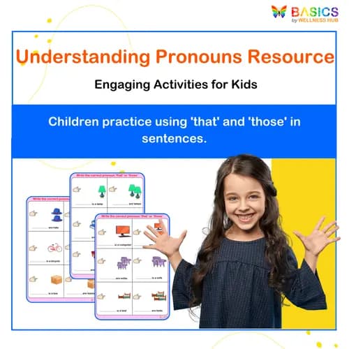 That and Those Pronoun Practice: Fill-in-the-Blank Worksheets