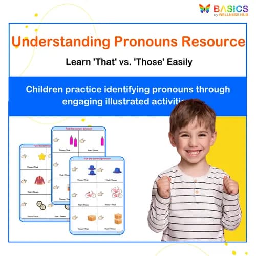 That vs. Those: Demonstrative Pronouns Activity for Kids