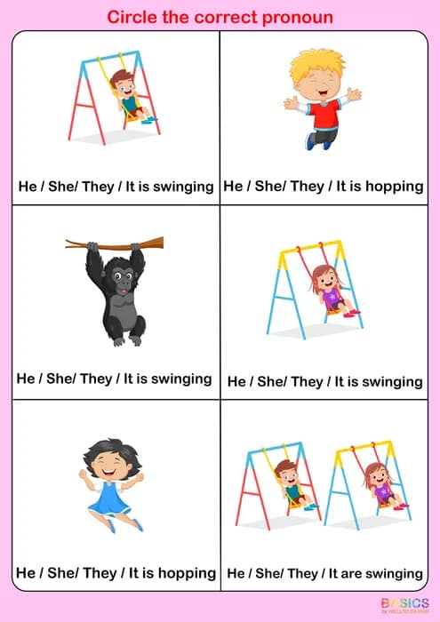 HE, SHE, THEY, IT – Circle the Correct Word: Pronoun Practice for Kids-PDF1