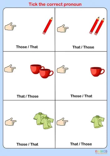 That vs. Those: Demonstrative Pronouns Activity for Kids-PDF1