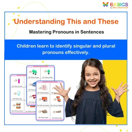 This vs. These Pronoun Activity: Printable PDF for Kids - Free