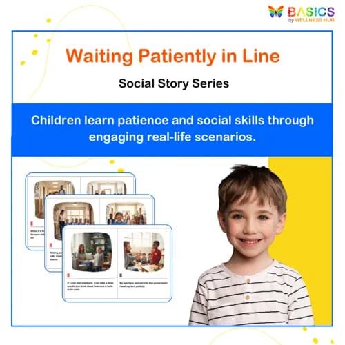 Waiting Patiently in Line Social Story – Printable PDF for Kids