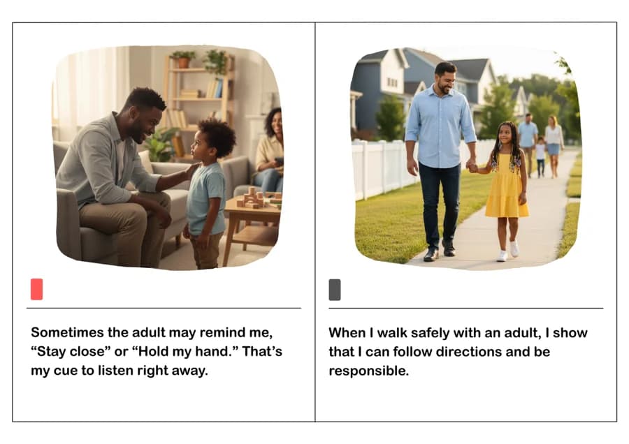 Walking Safely with an Adult Social Story – Printable PDF for Kids-PDF1