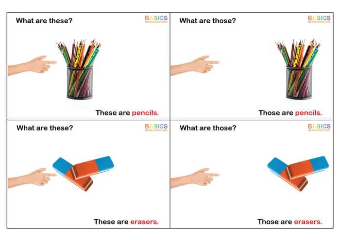 What Are These and Those? WH Questions – School Items (Free Printable PDF)-PDF1