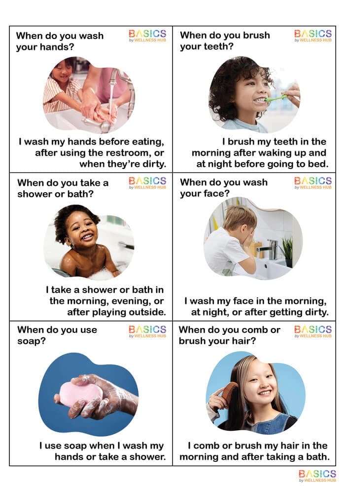 When Questions Flashcards – Health and Hygiene for Kids (Printable PDF)-PDF1