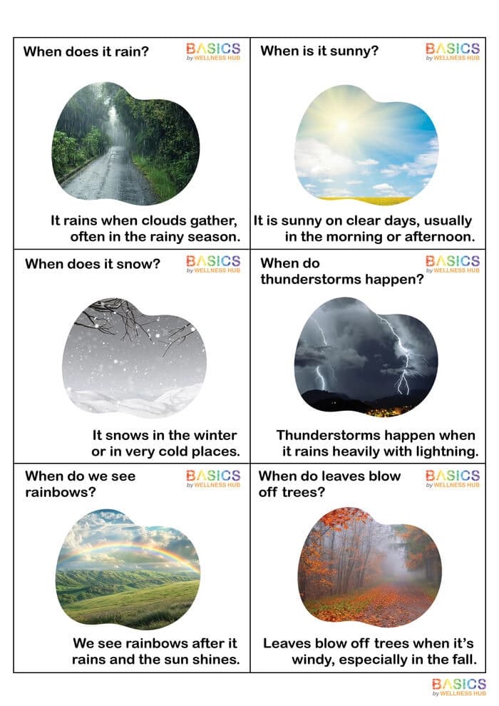 When Questions Flashcards – Weather and Seasons for Kids (Free Printable PDF)-PDF1