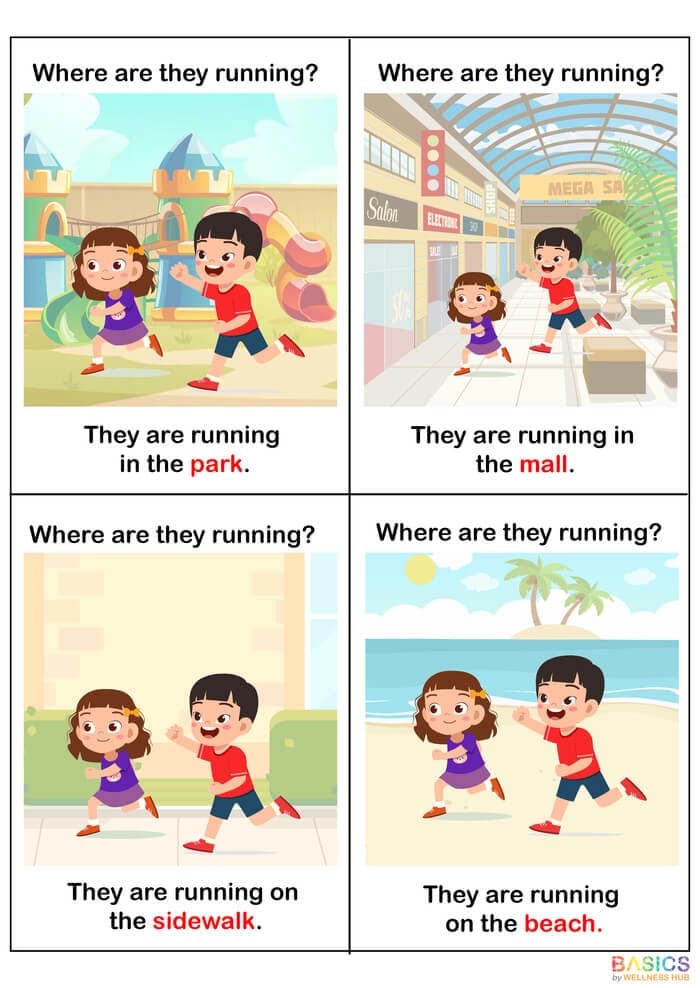 Where Are They? WH Questions with Illustrations – Printable PDF-PDF1