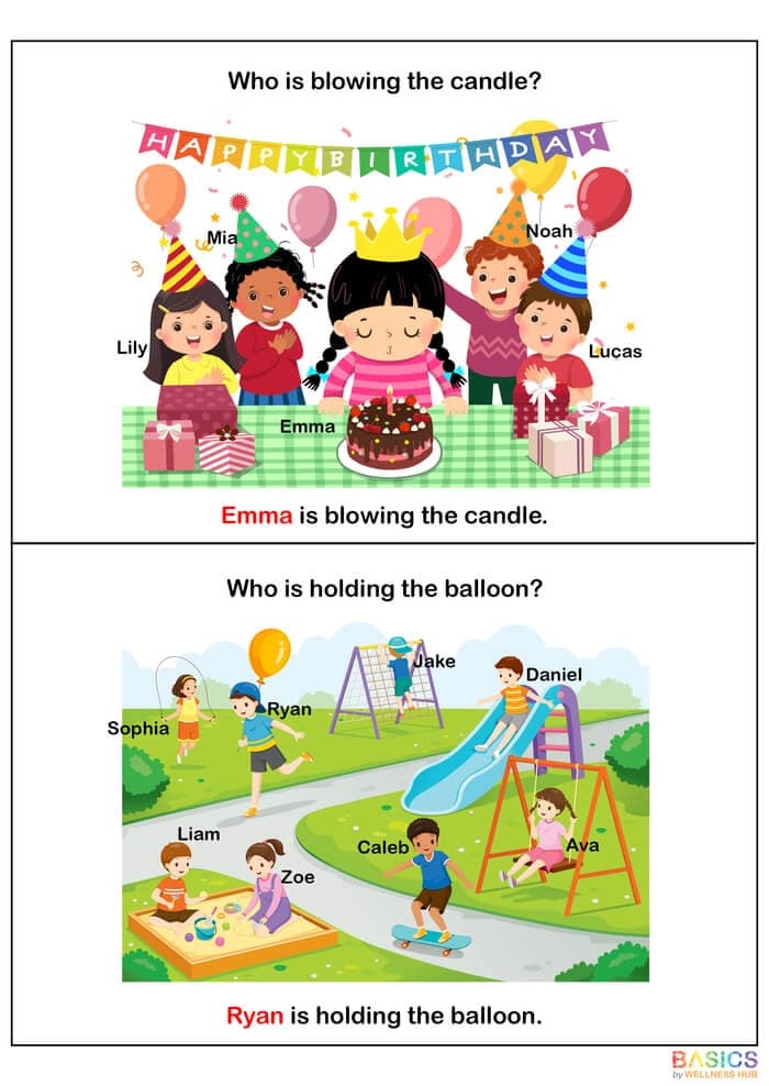 Who Questions Flashcards – Identifying People in Action Scenes (Printable PDF)-PDF1