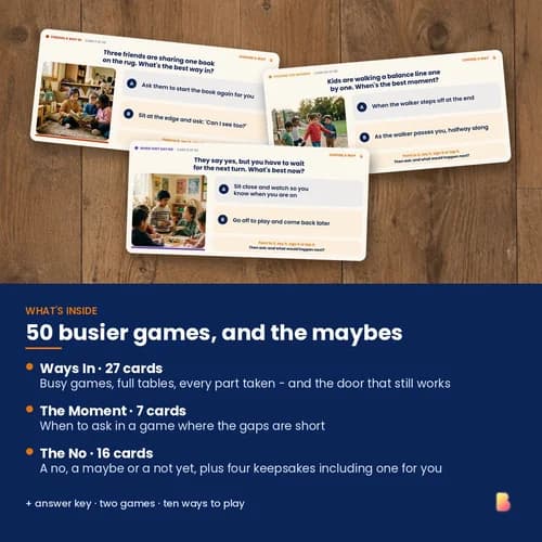 Can I Join? Harder Ways In — 50 Printable Joining-In Cards for Busy Games and Close Friendships – page 2 preview