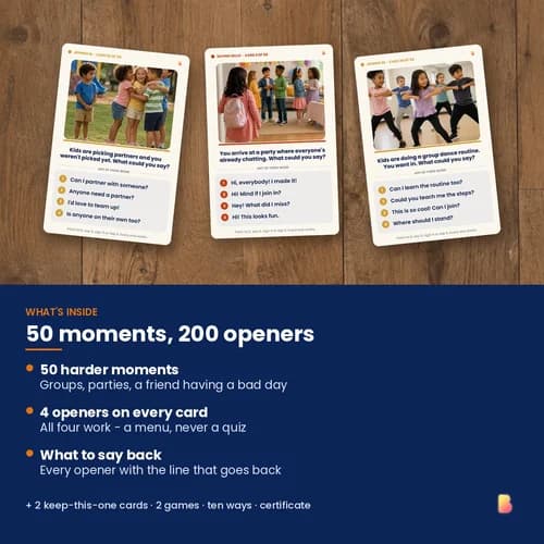 Conversation Starters: Braver Openers — 50 Printable Cards for Joining Groups and Comforting Friends – page 2 preview