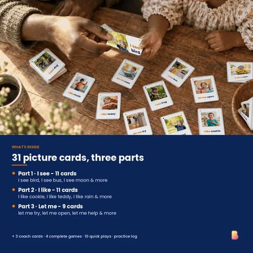 First Sentences: I See & I Like — 31 Printable Three-Word Commenting Sentence Flashcards (I See, I Like, Let Me) – page 2 preview