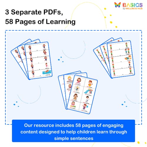 Simple Sentences with Actions: Boy and Girl Singular PDF preview 2