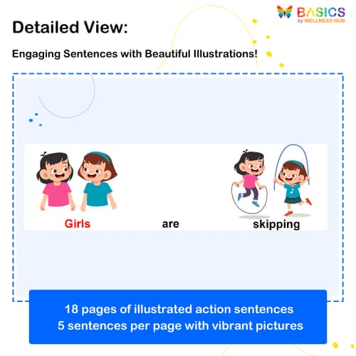 Simple Sentences with Actions: Girls Plural Free PDF preview 2