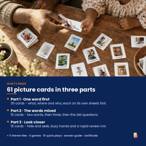 The Curiosity Show Cards — 61 Printable WH Question Flashcards for What, Where and Who – page 2 preview