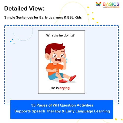 What Is He Doing? Action Words Printable – Learn Verbs & WH Questions preview 2