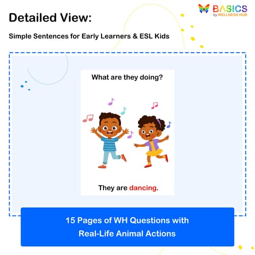 What Are They Doing? WH Questions & Actions Printable – Sentence Building for Kids