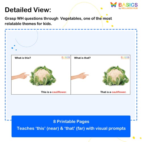 What is This and What is That? - Free Vegetables Learning PDF for Kids WH