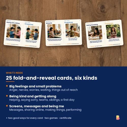 What Do I Do? First Steps — 25 Printable Fold-and-Reveal Social Situation Flip Cards, Easy Level – page 2 preview