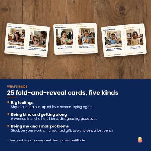 What Do I Do? Growing Confident — 25 Printable Fold-and-Reveal Social Situation Flip Cards, Easy to Medium – page 2 preview