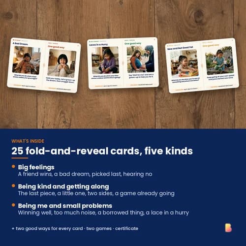 What Do I Do? Thinking It Through — 25 Printable Fold-and-Reveal Social Situation Flip Cards, Medium to Hard – page 2 preview
