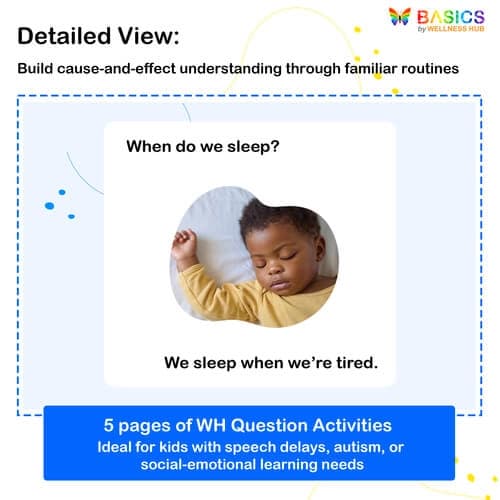 When Questions Flashcards – Cause and Effect for Kids (Printable PDF) preview 2