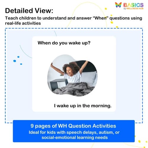 When Questions Flashcards – Daily Routines and Activities for Kids (Printable PDF) preview 2