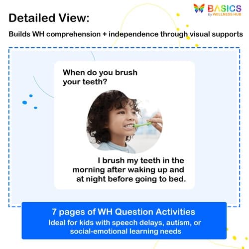 When Questions Flashcards – Health and Hygiene for Kids (Printable PDF) preview 2