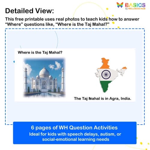 Where Are These Places? WH Questions – Landmarks & Geography (Free Printable PDF)