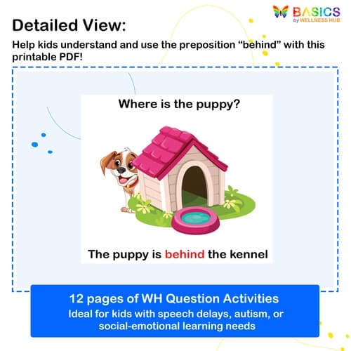 Where Is It? Prepositions – Behind (Printable PDF)