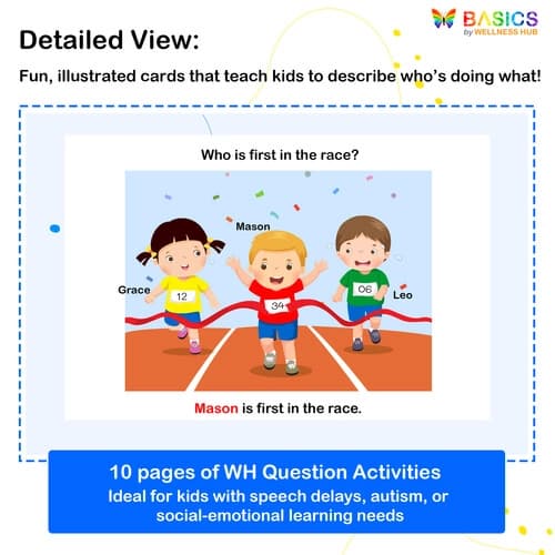 Who Questions Flashcards – Identifying People in Action Scenes (Printable PDF)