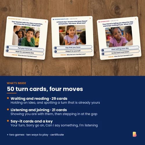 Whose Turn? Trickier Moments — 50 Printable Turn-Taking Cards for Handovers and Interruptions – page 2 preview
