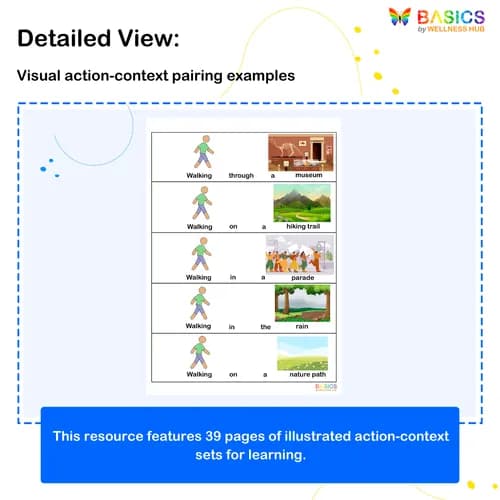 Action + Place/Object Worksheet Set – Illustrated Learning Resource