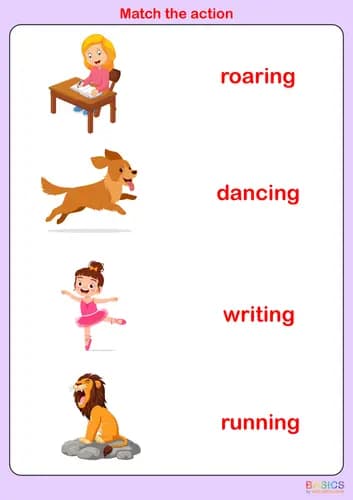 Action Words Matching Activity: Printable PDF for Kids-PDF2