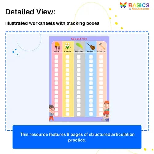 Articulation Drill Worksheets for /r/ Sound – Printable PDF preview 2