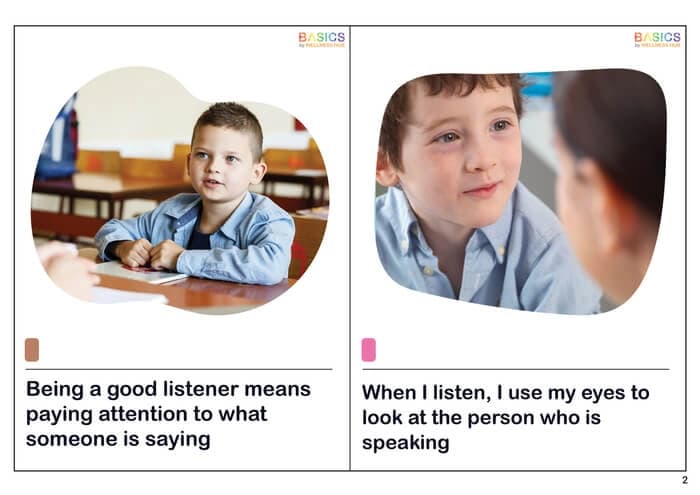 Being a Good Listener – Social Story for Kids’ Communication Skills-PDF2