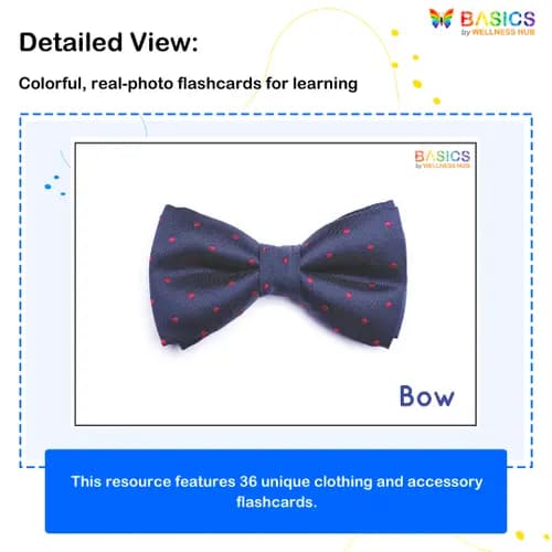 Clothing and Accessories Flashcards for Kids – Printable PDF preview 2