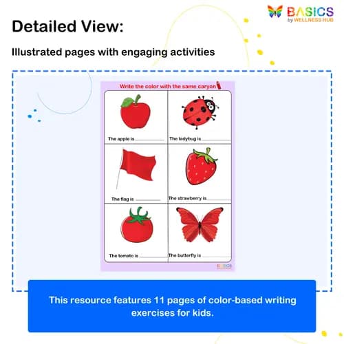 Color Recognition and Writing Activity: Fun PDF for Kids