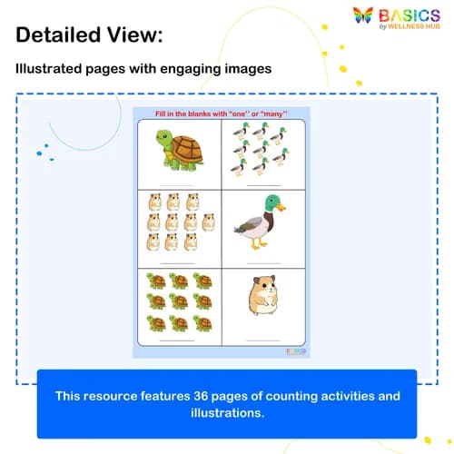 Fill in the Blanks with 'One' or 'Many' – Illustrated Worksheet Set