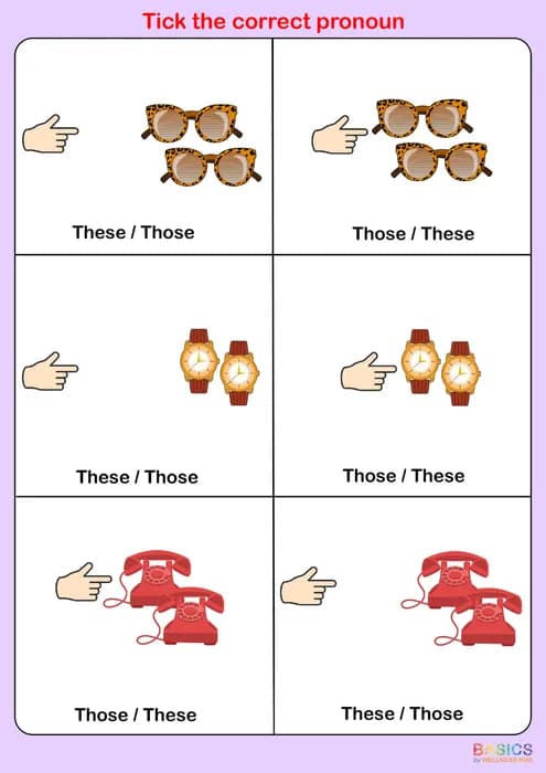 These & Those – Tick the Correct Word: Printable PDF Activity-PDF2