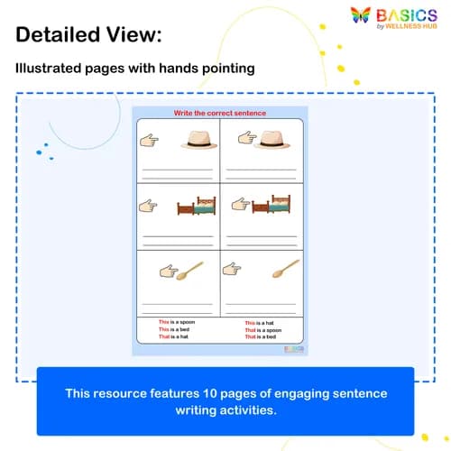 THIS & THAT – Write the Correct Sentence: Printable PDF for Kids