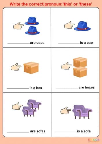 This and These Writing Practice: Printable PDF for Kids-PDF2