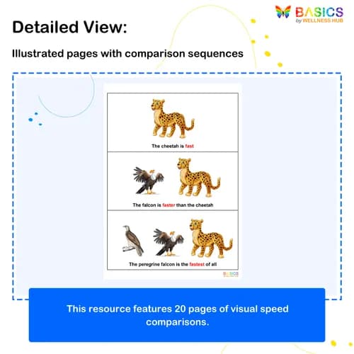 FAST & SLOW – Learn Comparison Words Through Pictures preview 2