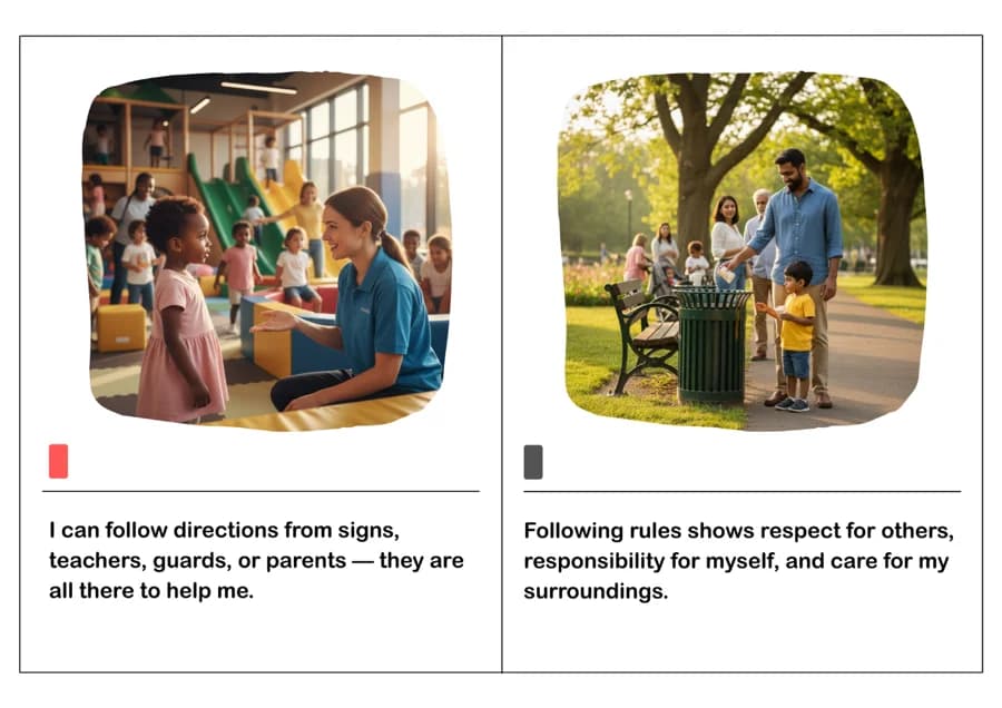 Following Rules in Public Places Social Story – Printable PDF for Kids-PDF2