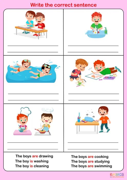Write the Correct Grammar – Boy/Boys: Sentence Practice for Kids-PDF2