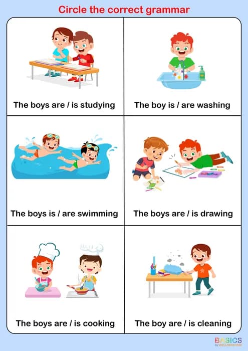 Circle the Correct Grammar – Boy (Is/Are) for Kids-PDF2