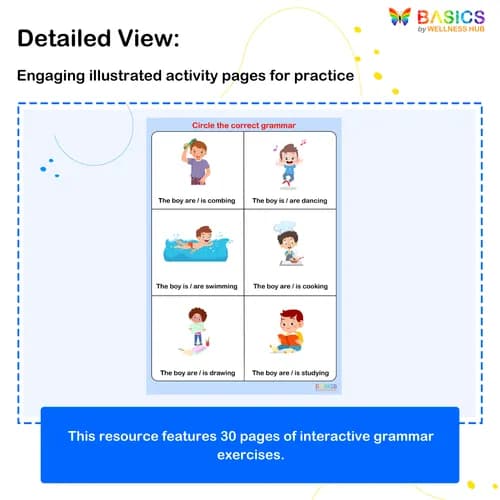 Circle the Correct Grammar – Boy (Is/Are) for Kids