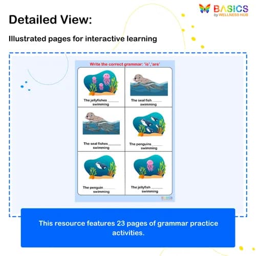Write the Correct Grammar: Is / Are – Singular & Plural Practice