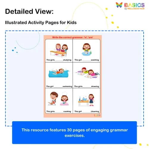 Write the Correct Grammar – Girl/Girls (Is/Are) Practice PDF