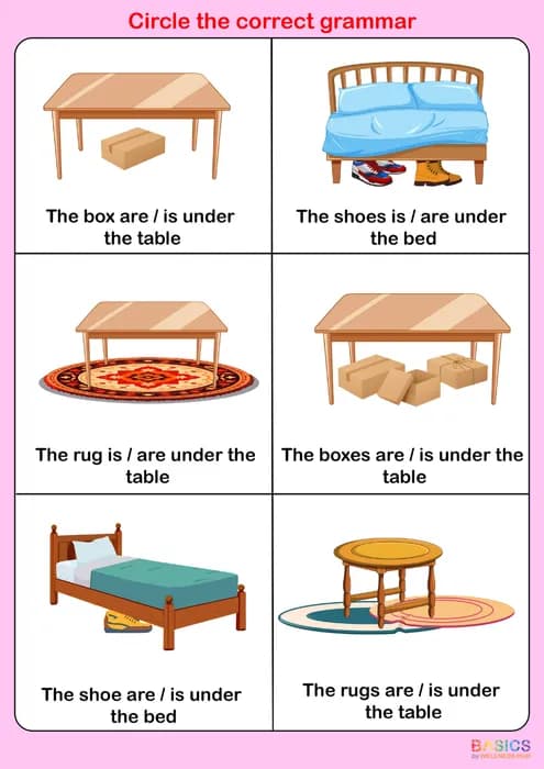 Circle the Correct Grammar – Singular & Plural (Is/Are) Activity-PDF2