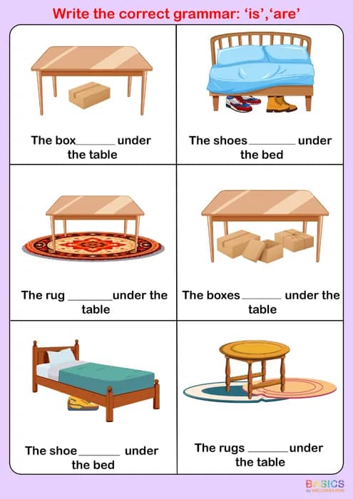 Write the Correct Grammar – Singular & Plural (Is/Are) PDF-PDF2